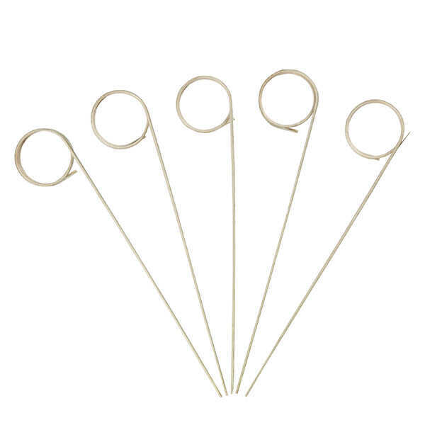 Dekoratif Yuvarlak Bambu Kürdan 9 cm