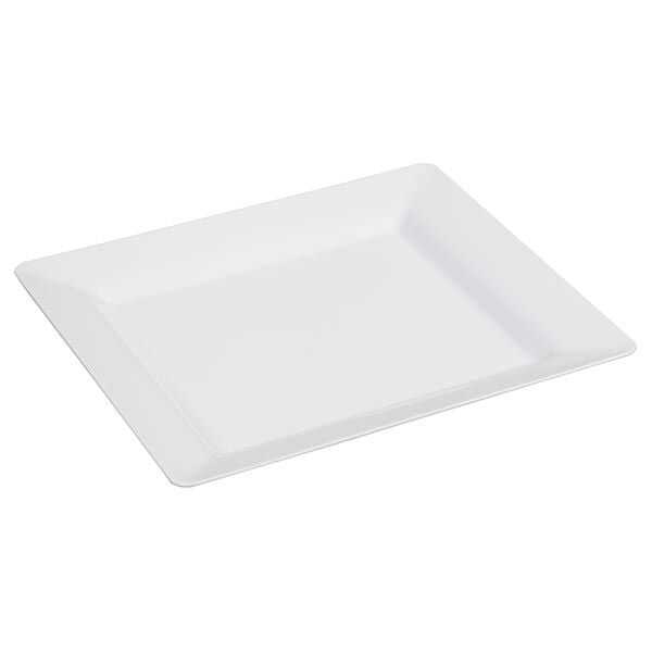 Plastik Kare Beyaz Tabak 22 cm