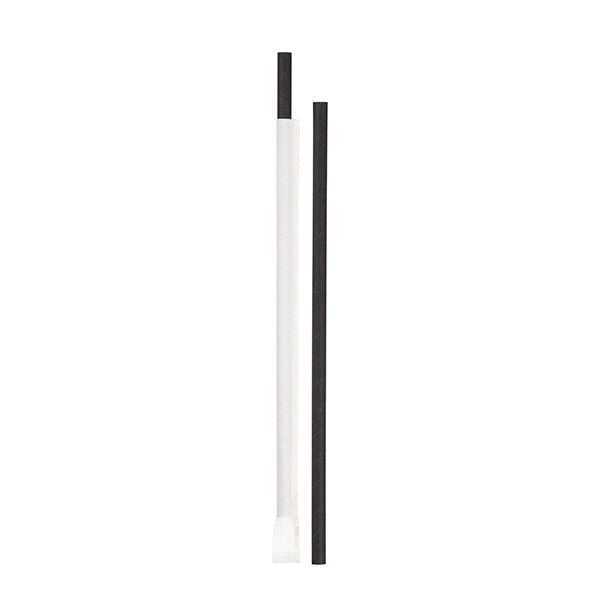 Siyah Kağıt Pipet Kağıt Sargılı 6x197 mm