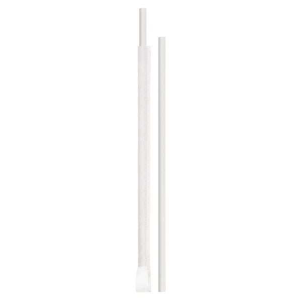 Beyaz Frozen Kağıt Pipet Kağıt Sargılı 8 x 197 mm