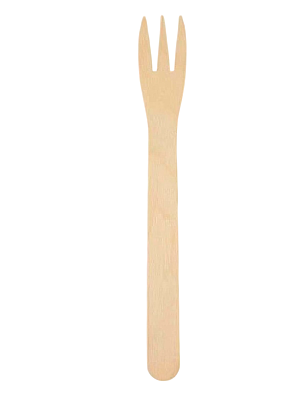 Ekolojik 3 Dişli Tahta Çatal 17,5 cm
