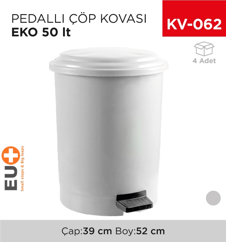 PEDALLI ÇÖP KOVASI EKO 50 LT ( A FORM)