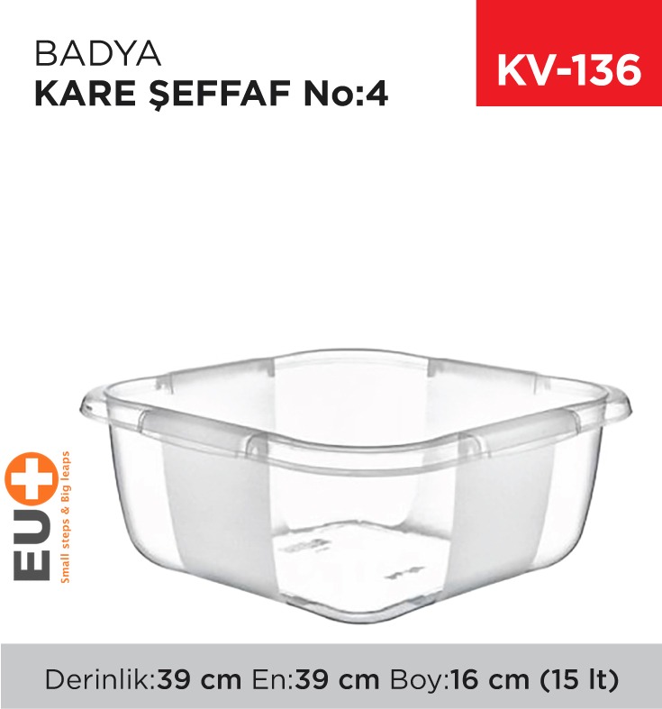 BADYA KARE ŞEFFAF NO:4 (15 LT)(E-167)