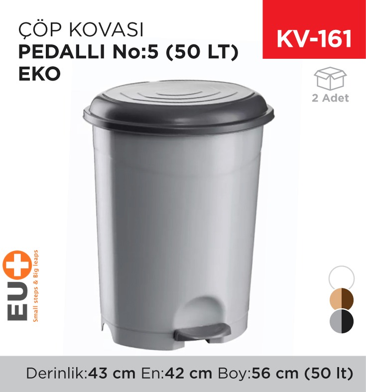 PEDALLI ÇÖP KOVASI NO:5 (50 LT) EKO (UP 130)