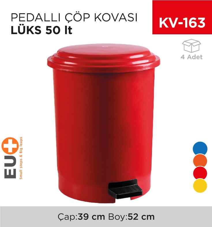 PEDALLI ÇÖP KOVASI LÜKS 50 LT (AFORM)