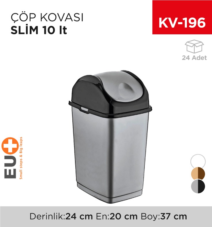 SLİM ÇÖP KOVASI 10 LT (09402)