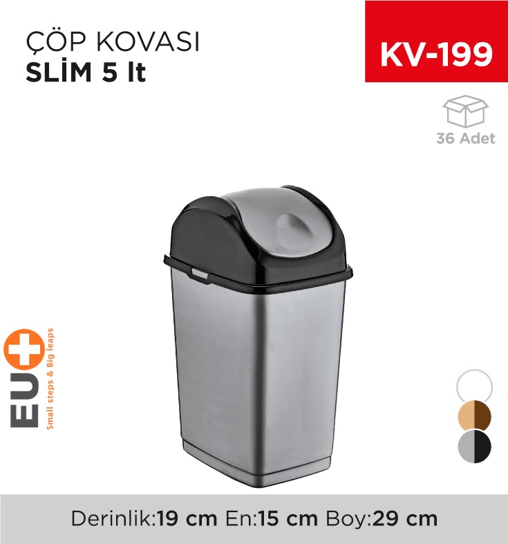 SLİM ÇÖP KOVASI 5 LT (09401)