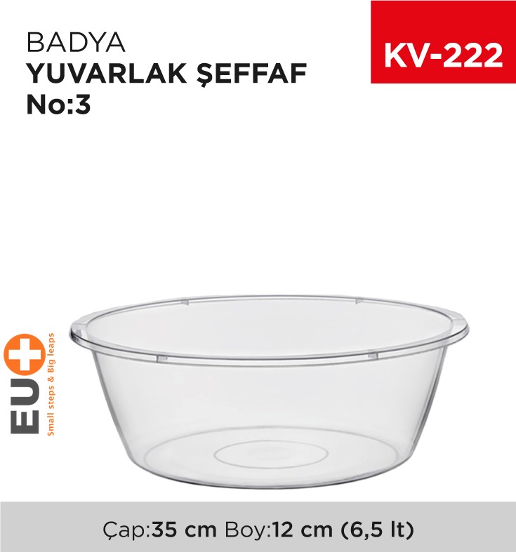 BADYA YUVARLAK ŞEFFAF NO:3 (6.5 LT) (E-152)
