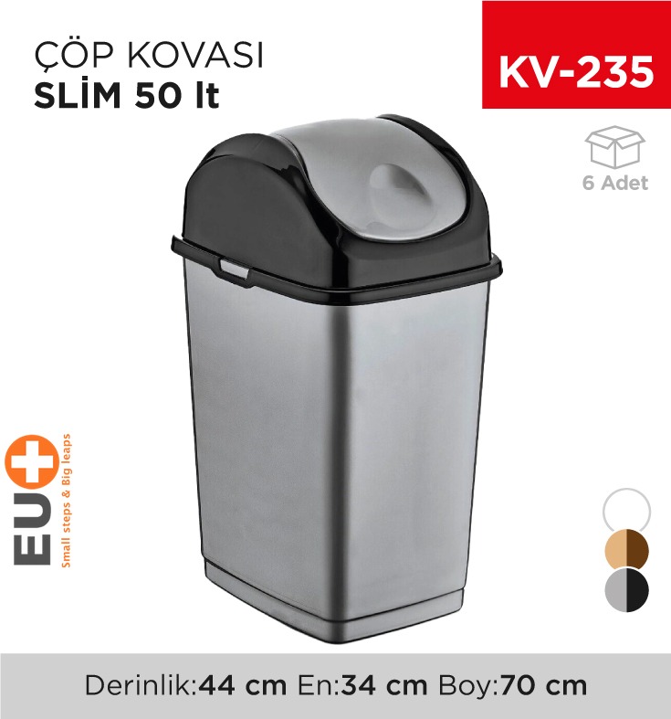 SLİM ÇÖP KOVASI 50 LT(09405)