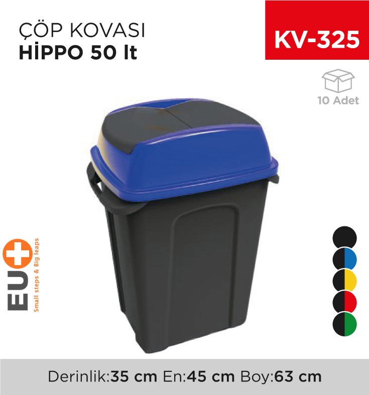 HİPPO ÇÖP KOVASI 50 LT (UP237)
