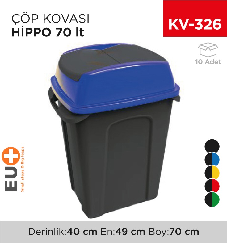 HİPPO ÇÖP KOVASI 70 LT (UP238)