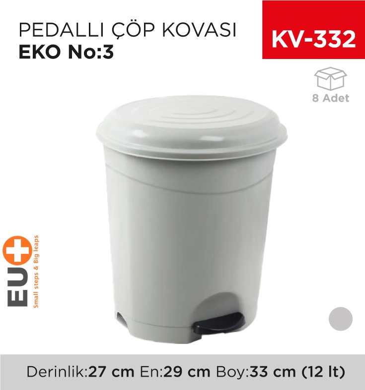 PEDALLI ÇÖP KOVASI EKO NO:3 (12 LT) (UP126)