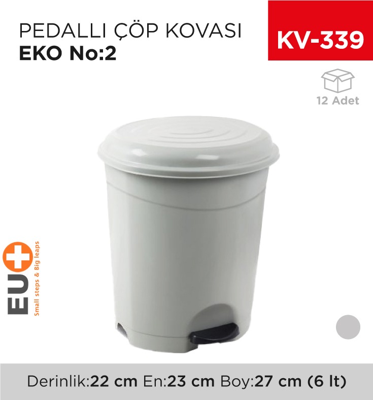 PEDALLI ÇÖP KOVASI EKO NO:2 (6 LT) (UP 124)