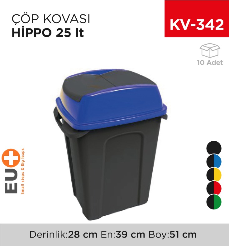 HİPPO ÇÖP KOVASI 25 LT (UP 236)