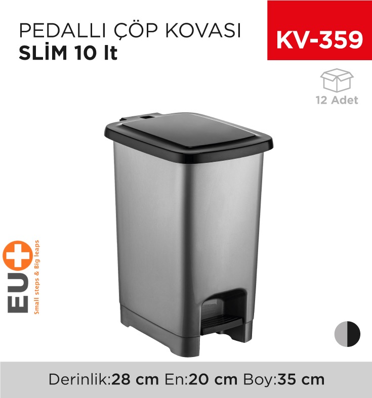 PEDALLI ÇÖP KOVASI SLİM 10 LT (4280)