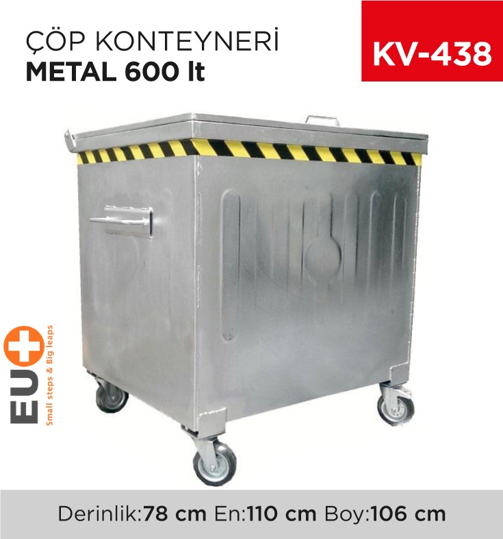 ÇÖP KONTEYNERİ METAL 600 LT (7432)