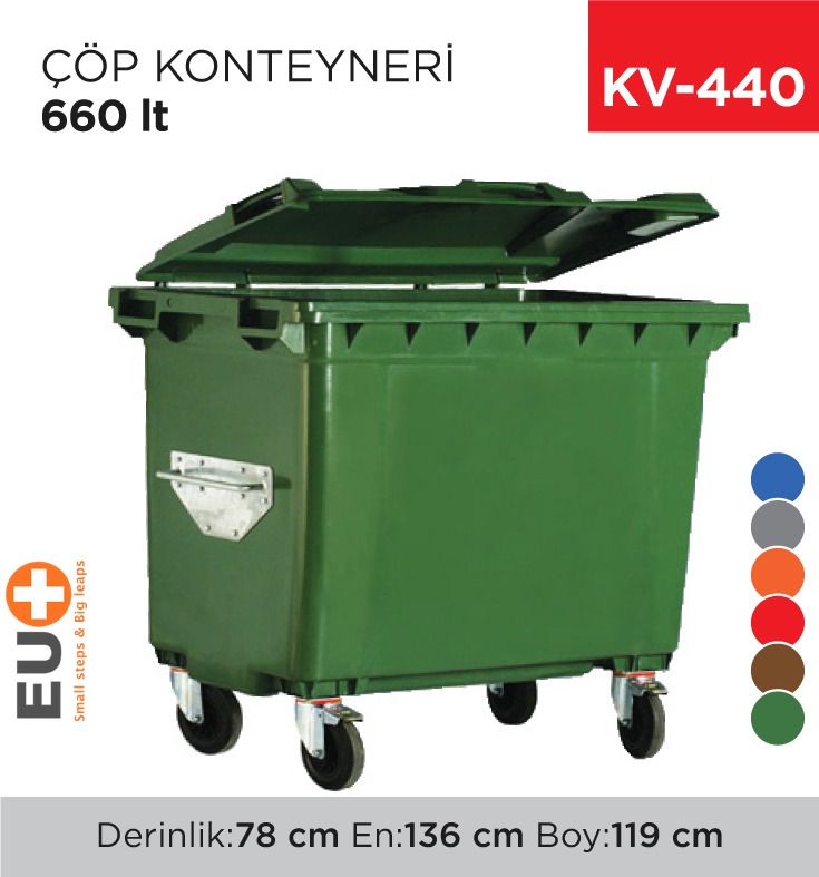 ÇÖP KONTEYNERİ 660 LT