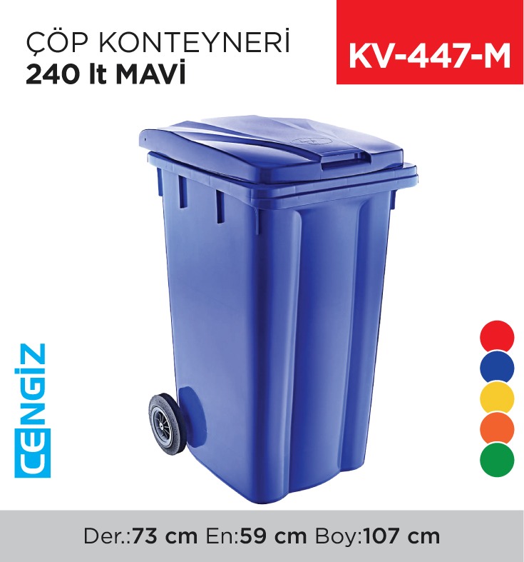 ÇÖP KONTEYNERİ 240 LT MAVİ (6510)