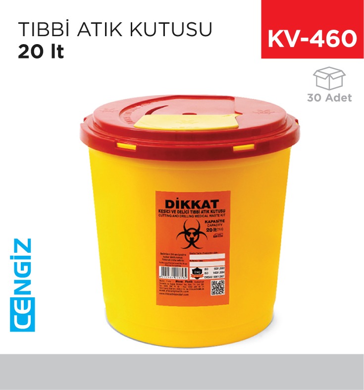 TIBBİ ATIK KUTUSU 20 LT