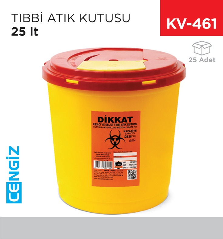 TIBBİ ATIK KUTUSU 25 LT