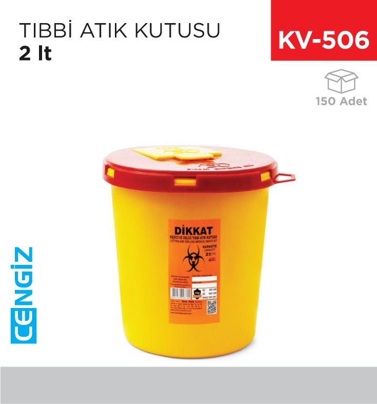 TIBBİ ATIK KUTUSU 2 LT