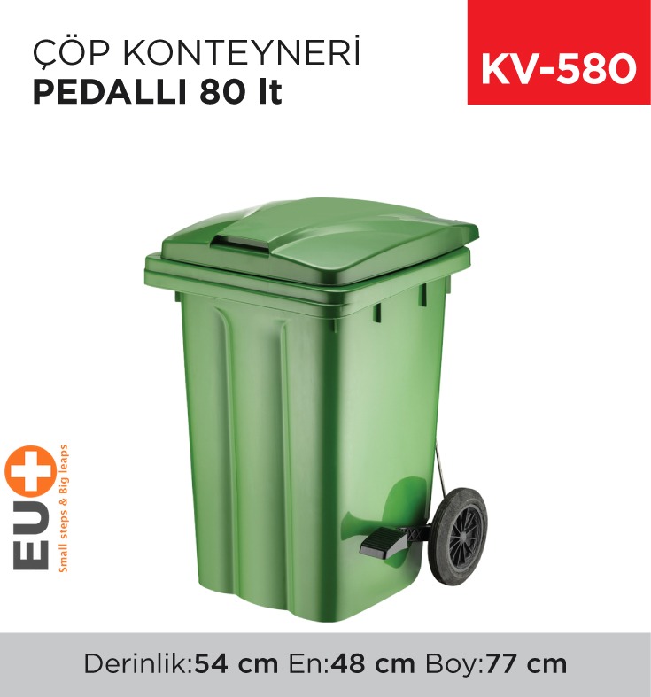 ÇÖP KONTEYNERİ PEDALLI 80 LT (6504)