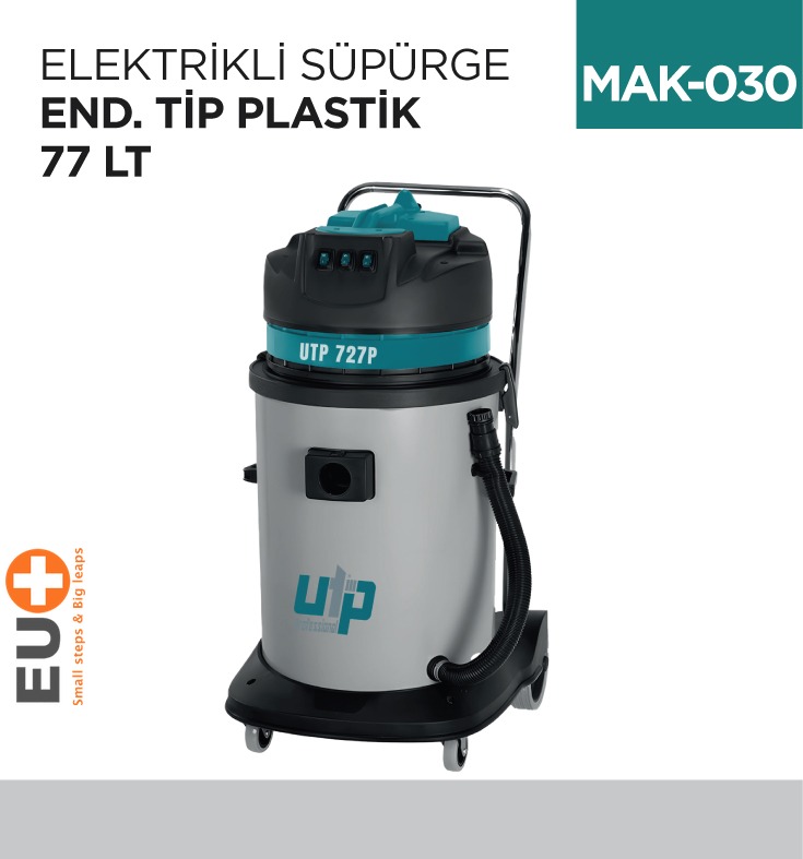 ELEKTRİKLİ SÜPÜRGE END.TİP PLASTİK 77 LT  (UTP727P)