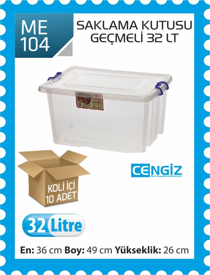 SAKLAMA KUTUSU GEÇMELİ 32 LT(2622)