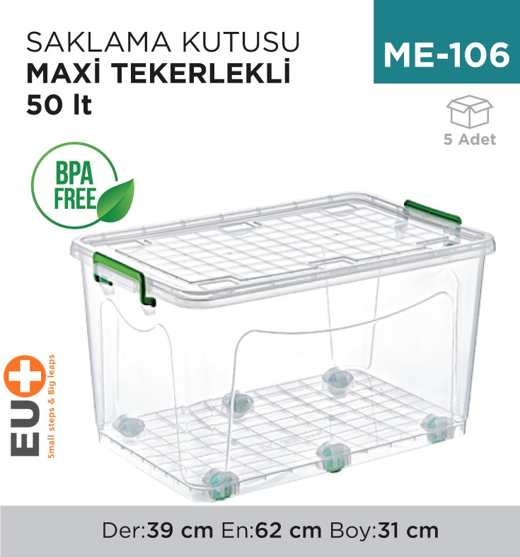 SAKLAMA KUTUSU MAXİ 50 LT TEKERLİ (2624)