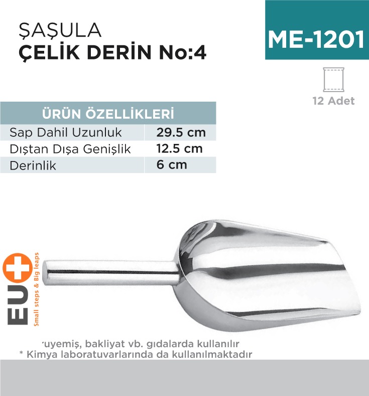 ŞAŞULA ÇELİK DERİN NO:4 (29.5 CM) (CEK-29)