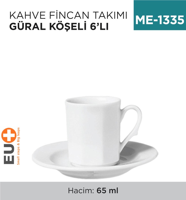 KAHVE FİNCAN TAKIMI GÜRAL KÖŞELİ 12LI