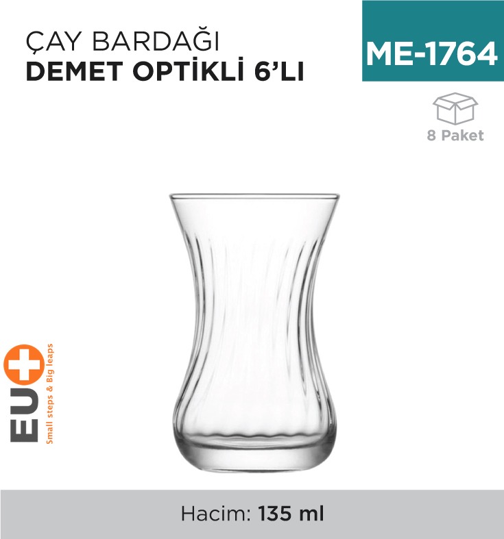 ÇAY BARDAĞI DEMET OPTİKLİ 6LI (DMT303OPT)