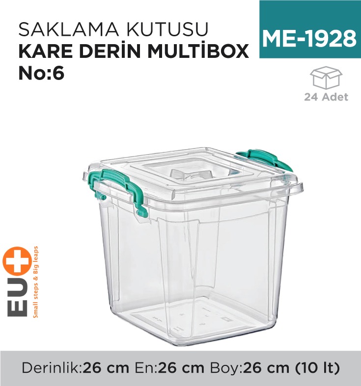 SAKLAMA KUTUSU KARE DERİN M.BOX NO:6 (10 LT) (E-625)