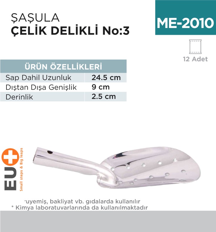 ŞAŞULA DELİKLİ ÇELİK NO:2 (MKÜR-3D)(DSL-2)