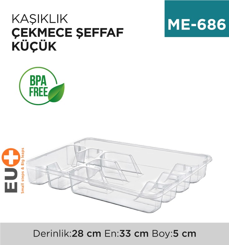 KAŞIKLIK ÇEKMECE KÜÇÜK ŞEFFAF (E-200)