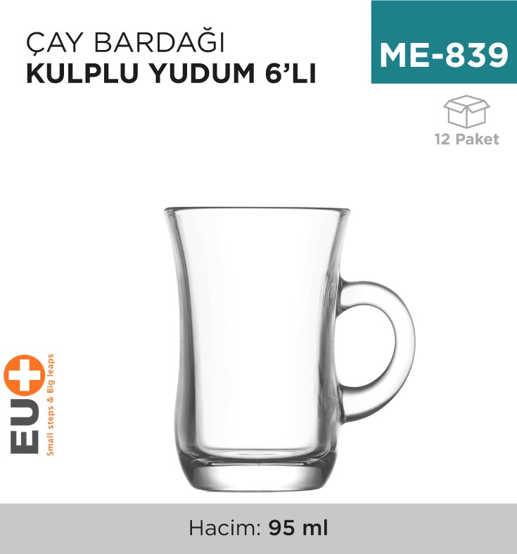 ÇAY BARDAĞI KULPLU YUDUM 6LI (YUD402)