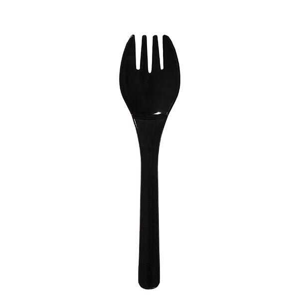 Plastik Kokteyl Çatalı Siyah 9,5 cm