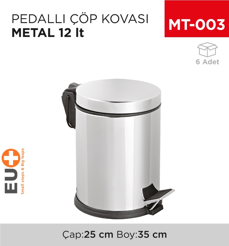 PEDALLI ÇÖP KOVASI METAL 12 LT(1003)(405)