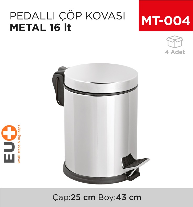 PEDALLI ÇÖP KOVASI METAL 16 LT(1004)(406)