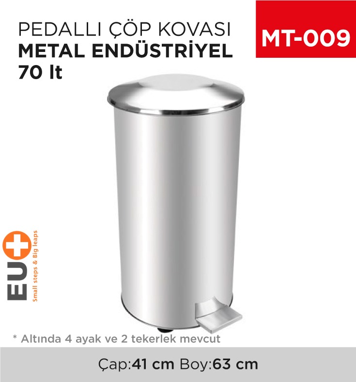 PEDALLI ÇÖP KOVASI METAL 70 LT (1012)(434)