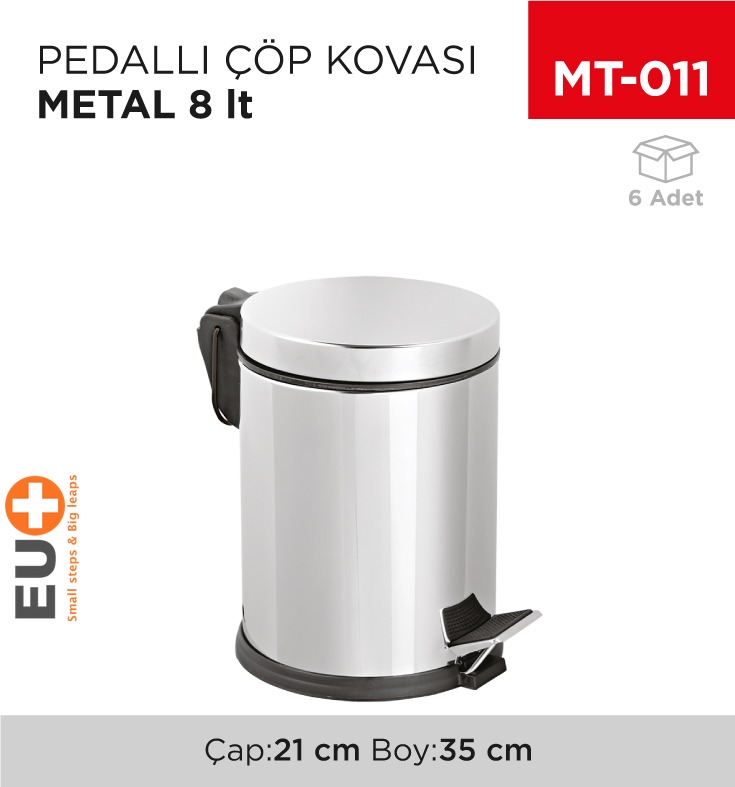PEDALLI ÇÖP KOVASI METAL 8 LT(3108)(404)
