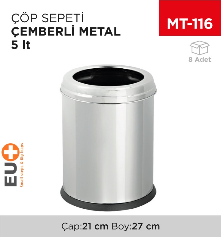 ÇÖP SEPETİ ÇEMBERLİ METAL 5 LT(1433) (412) (311)