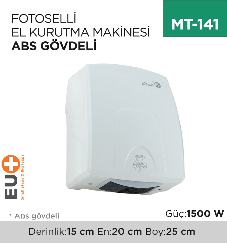 FOTOSELLİ EL KURUTMA MAKİNASI ABS GÖVDELİ 1500 WATT (GSQ150)