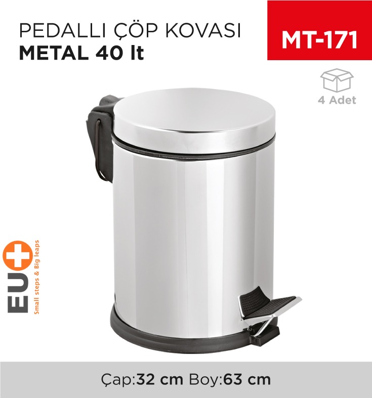 PEDALLI ÇÖP KOVASI METAL 40 LT EVSEL(1020)(409)