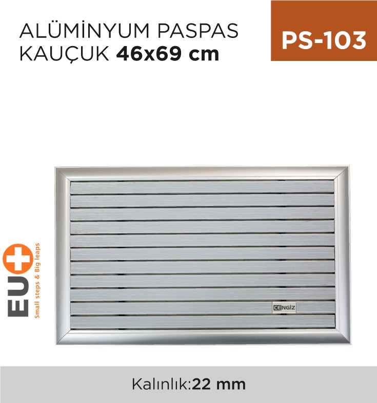ALÜMİNYUM PASPAS KAUÇUK 46 CM*69 CM