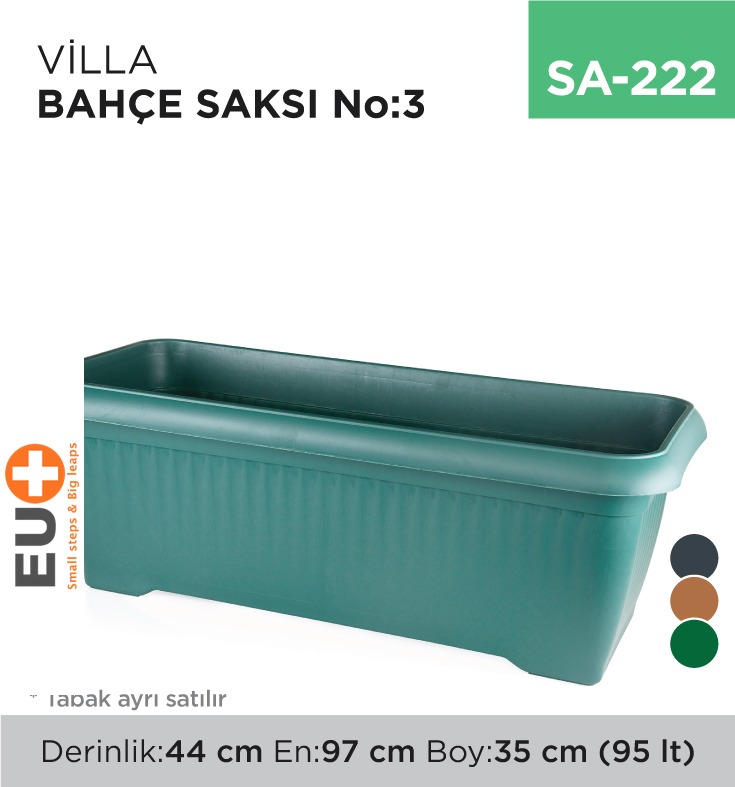 VİLLA BAHÇE SAKSI NO:3 TABAKSIZ (95 LT)