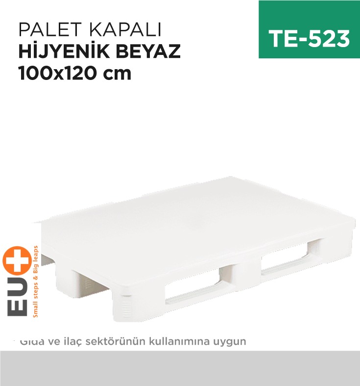 PALET KAPALI HİJYENİK BEYAZ 100*120 CM (DP015)