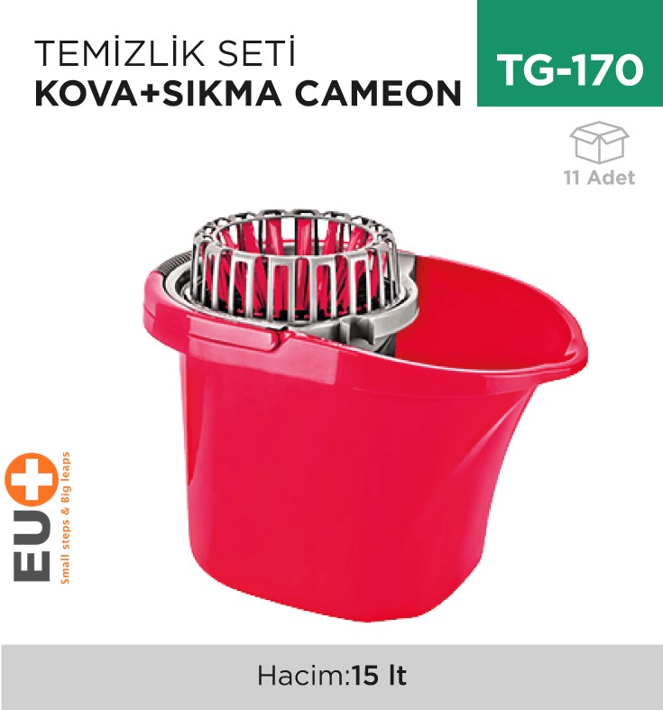 TEMİZLİK SETİ KOVA+SIKMA CAMEON (TP 665)