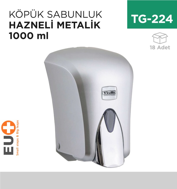 KÖPÜK SABUNLUK HAZNELİ M.GRİ 1000 ML (F6C)