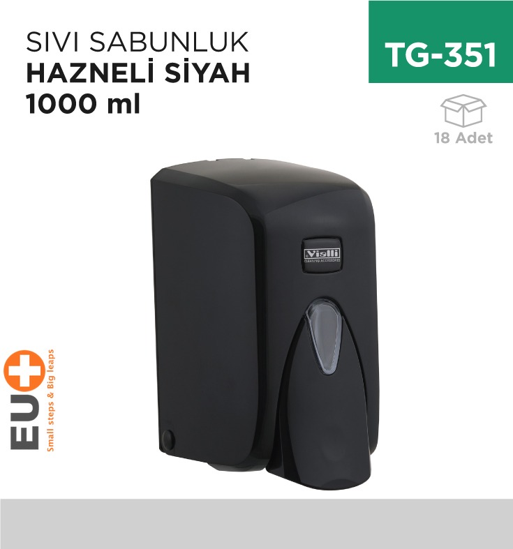 SIVI SABUNLUK HAZNELİ SİYAH 1000 ML (S6B)